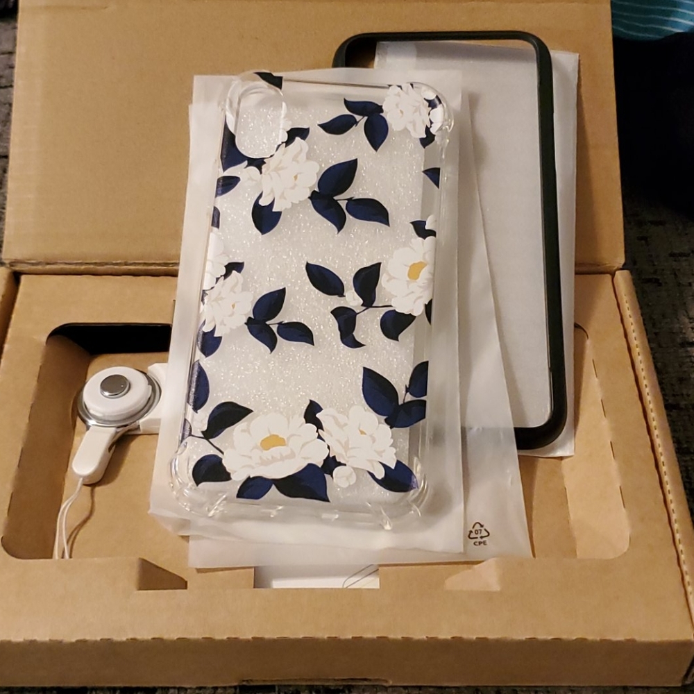 iPhone X clear floral phone case